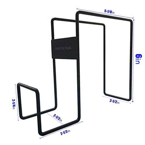 Lionshop Sturdy Steel Hard Hat Rack,Heavy Duty Hard Hat Holder for Truck Seat with Back Mount, Black Coated, Pack of 2