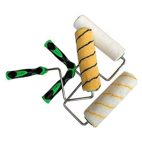 Paint Roller Frame for General Core Roller Covers, 9-inch Non-Slip Roller Frame, Soft Grip Threaded Roller Handle