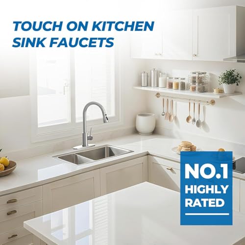WEWE Kitchen Faucets with Pull Down Sprayer, Stainless Steel Single Handle 1 Hole for Family Kitchen Commercial Camper Laundry Rv Bar, Matte Black