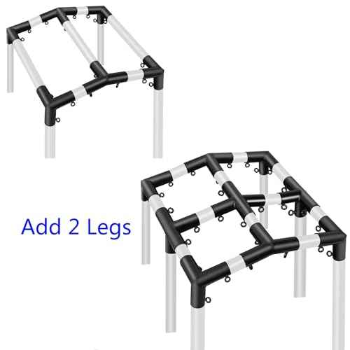 Aoneky 1'' Corner Canopy Fitting Couplers Kit - Frame Carport Connectors for 4 6 8 10 Leg - Fits 3/4" EMT - 156¨¬ Peak Angle (Add 2-Legs Set)