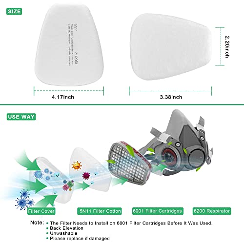 FNWD 20 PCS 5P71 Particulate Filter Compatible with 5P71, Installed on 501 Filter Retainer Replacement for 6100 6200 6800 7501 7502 (20pcs)