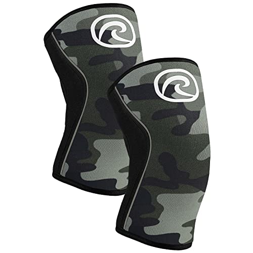 Rehband 7mm Power Max Knee Compression Sleeve for Strength Sports, Competition Grade, Neoprene Knee Sleeves for Bodybuilding & Heavy Powerlifting, Colour:Camo - 1 Pair, Size:XX-Large