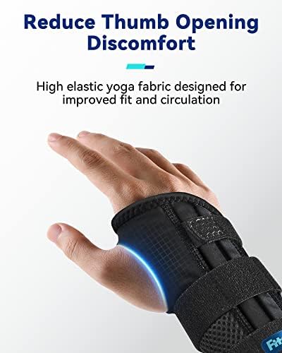 Carpal Tunnel Wrist Brace Night Support with 3 Metal Splints for Sleeping and Soft Thumb Opening, Adjustable Wrist Support Hand Brace for Tendonitis Arthritis Sprains, 1 Unit, Left Hand