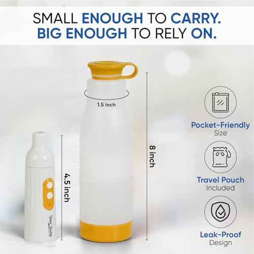 BIDET BUDDY¢ç PureJet Portable Bidet for Travel & Camping | Rechargeable Electric Travel Bidet | Waterproof Compact USB-C Personal Hygiene Bidet with High Pressure Spray Design - Arctic White