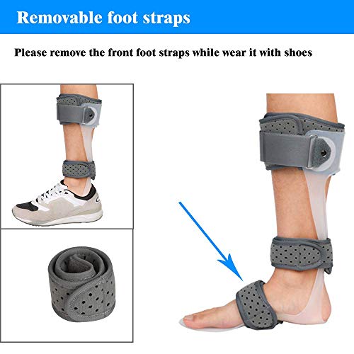AFO Drop Foot Brace Medical Ankle Foot Orthosis Support Foot Drop Postural Correction Brace (Right/XL)