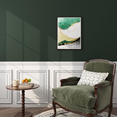 FunStick Dark Green Wallpaper Peel and Stick Green Contact Paper for Cabinets Drawers Countertops Kitchen Cabinet Contact Paper Waterproof Vinyl Wrap Removable Wallpaper for Bedroom Walls 15.8"x78.8"