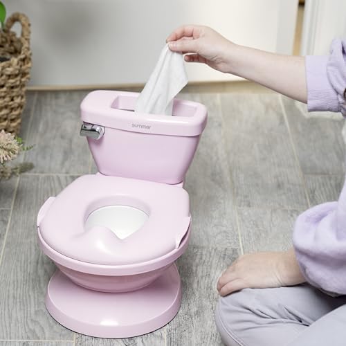 Ingenuity My Size Potty Pro in Pink, Infant Potty Training Toilet, Lifelike Flushing Sound, for Ages 18 Months, Up to 50 Pounds