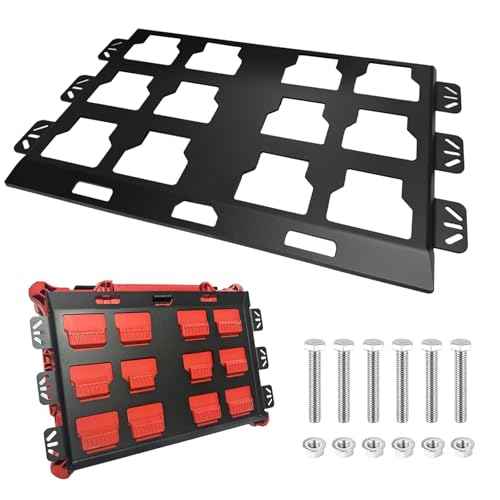 Black Packout Mounting Plate for Heavy-Duty Milwaukee Packout Wall Mount with 6 Screws & Nuts for Garage, Workshop & Truck Compatible with Milwaukee Packout Accessories & Organizers(1 Pack£©