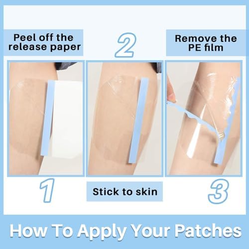 Timgle 50 Pcs Thigh Lift Tape Invisible Waterproof 8 x 6 in Sagging Loose Skin Lifting Cellulite Adhesive Transparent Body Octagon Tape for Women Leg Inner Thighs