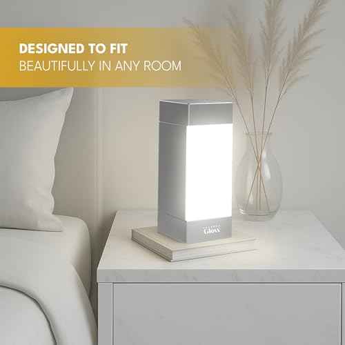 Square Shabbos Lamp ? Elegant Silver | UL Approved, Kosher for Shabbos, Blackout Hood, Fireproof Plastic, 15W LED Included