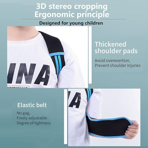 Posture Corrector For Kids - Back Brace Posture Corrector, Spine Corrector - Adjustable Upper Back Posture Brace, Prvent Children Humpback (Pink, S)