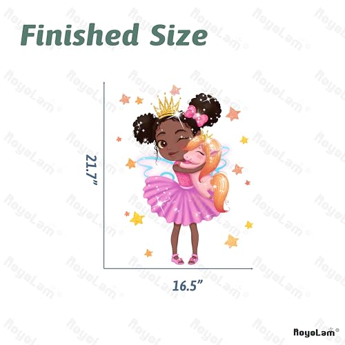 Little Princess Hugging Baby Horse Wall Decals Nursery Preschool Wall Stickers for Kid Baby Girl Removable Peel and Stick Waterproof Wall Art Decor Stickers for Living Room Bedroom Bathroom