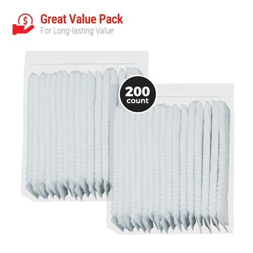 [200 Count] 2X Heavy Duty White Hair Nets For Food Service Workers, 21", Disposable Bouffant Caps Hair Nets for Women Work, Food Prep, Manufacturing and Workshop.
