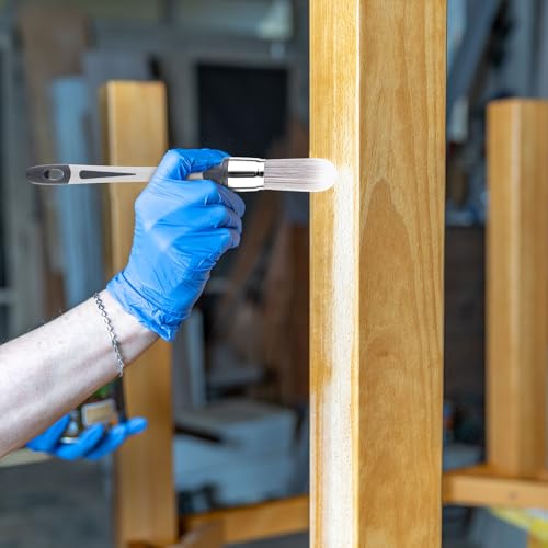 4pcs Corner Detail Painting Brush Set, Precision Edge Craft Art Trim Painting Walls Brushes with Anti-Slip Handle Small Touch Up Durable Versatile Tool for Applying Gel Acrylic Glue Varnish