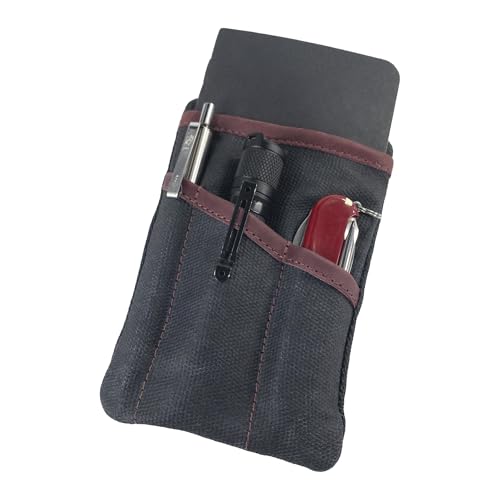Hide & Drink, Multi-Tool Pocket Pouch, Compact Multipurpose EDC Zippered Bag, Mini Camping Tool Case, Waxed Canvas, Knife Holster, Handmade Slim Organizer