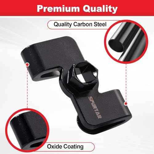 Spurtar Wrench Extender Tool, Adjustable Wrench Extender Adapter for 1/2" Drive or 21mm Hex Drive with Heat Treatment for Cheater Bar