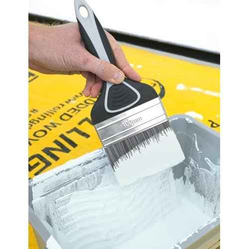ROLLINGDOG 4 Inch Large Paint Brush- Medium Stiff Paint Brush for Smooth Surfaces,Wall Paint,Ceiling,Blinds,Large Surface Areas(100mm)