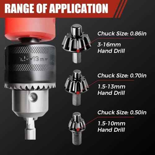 3-in-1 Drill Chuck Ratchet Wrench, Drill Press Chuck Key - Universal Replacement Tool for Electric Drills & Power Tools with Extended Arm for Added Torque (All Size)