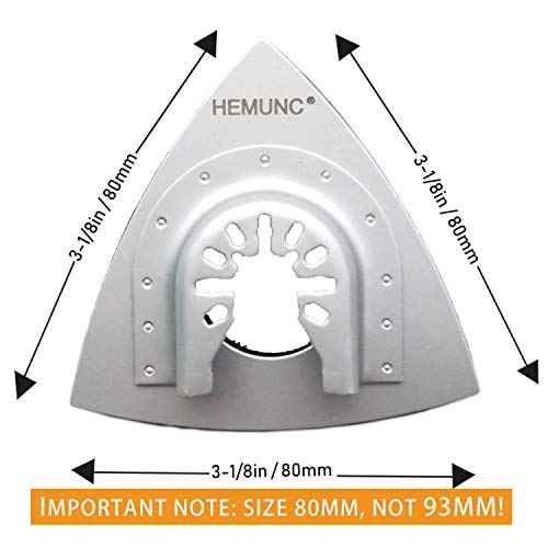 Oscillating Tool Sanding Pad£¬HEMUNC 3-1/8 Inch Triangle Sanding Pads 3PCS Fit Oscillating Multitools like Dewalt, Fein Multimaster, Bosch, Dremel, Makita, Milwaukee, Rockwell, Ryobi, Craftsman, Ridgid