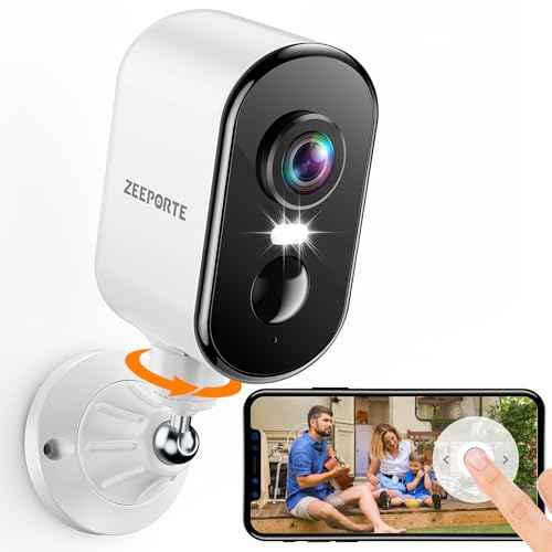 2K Security Cameras Wireless Outdoor, Pan Rotating 360¡Æ Battery Powered WiFi Camera with AI Motion Detection, Color Night Vision, Spotlight, Siren, 2-Way Talk, Waterproof, SD/Cloud Storage