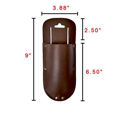 Hide & Drink, Thick Leather Holster for Pruning Shears w/Belt Loop Garden Scissors Sheath, Folding Saw, Construction & Utility Tools Pouch, Handmade Includes 101 Year Warranty