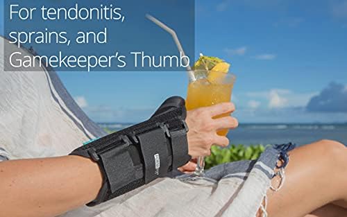 Ossur Formfit Thumb Spica Brace for DeQuervain’s Tendonitis, Arthritis and Gamekeeper’s Thumb | Features Removable Aluminium Stays & Contact Closure Straps | Breathable Material | (Left, Medium)