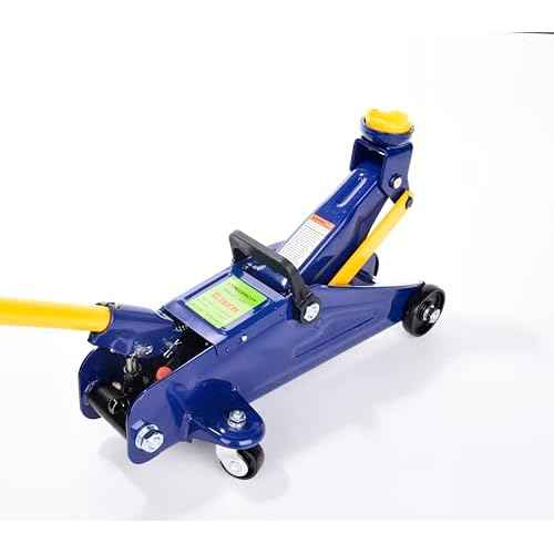 2 Ton Floor Jack - Car Hydraulic Trolley Jack Lift with 4000 Lbs Capacity for Home Garage Shop,Lifting Range 5.1"-13",Blue