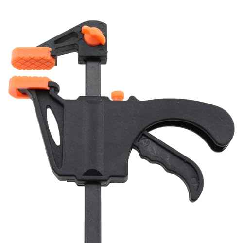 TAODAN 4PCS 4 Inch Trigger Quick Grip Clamps Bar Clamp Trigger Quick Grip Clamp Single Hand Ratchet Woodworking Clamp for Wood Bonding Processes