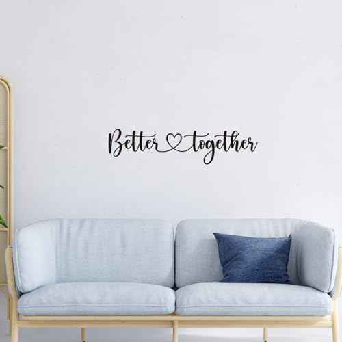 Better Together Vinyl Wall Decal Inspirational Quotes Bedroom Wall Art Decals Home Decor