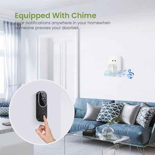 1080P Wireless Video Doorbell Camera, Smart Outdoor Surveillance Cam, FHD Live View, Cloud Storage, AI Human Detection, Instant Alert, Night Vision, Two Way Audio, 2.4G WiFi Only (Purple)