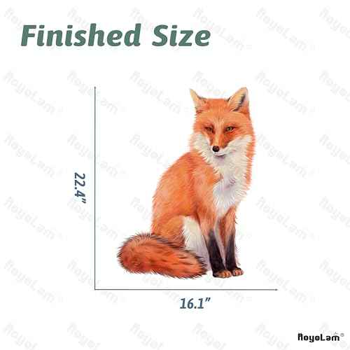 Red Fox Wall Decal Nursery Animal Wall Sticker Removable Peel and Stick Waterproof Wall Art Decor Stickers for Kids Baby Classroom Living Room Playing Room Bedroom