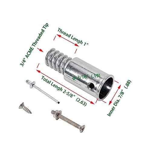 Metal 3/4" (.75) Threaded Tips Replacement Kits for Telescopic Extension Poles Repairing