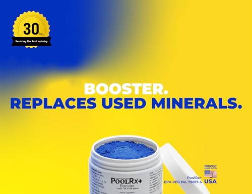 PoolRx+ Mineral Algaecide Unit + Booster Combo, Treats 7.5K-40K gallons for up to 6 Months, New Formula with Silver.
