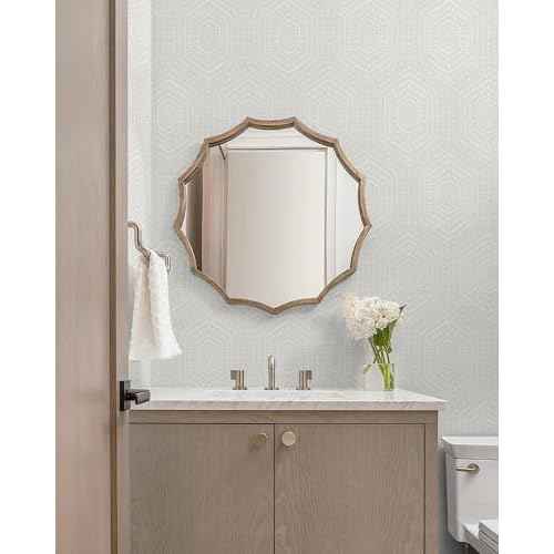 Heroad Peel and Stick Wallpaper Boho Beige Neutral Geometric Removable Wallpaper for Bedroom Modern Polka Dot Contact Paper Vinyl Decoration Self-Adhesive Waterproof 17.3"x78.7"