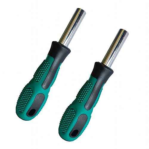 Bit Driver Handle,2 Pieces 1/4 inch Screwdriver Handle,6.35mm Mini Short Strong Magnetic Bit Holder Extension for Bits