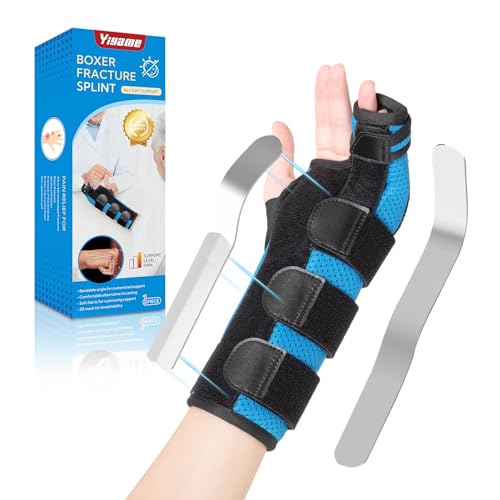 Boxer Fracture Splint, Ulnar Gutter Splint Right Hand, the 4th and 5th Metacarpal Finger Splint Hand Brace, Boxer Orthosis Hand & Wrist Brace for Women & Men, Left, M