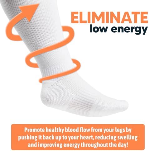Viasox Compression Socks for Women and Men, Knee High Socks 12-15 mmhg Circulation Support for Flight, Travel, Daily