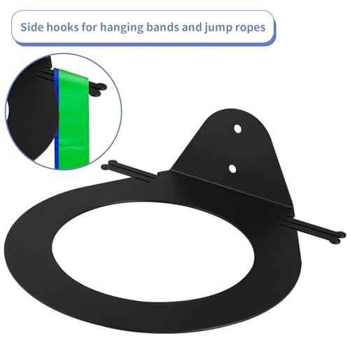 MOLIGOU Medicine Ball Rack Wall Mount, Slam Ball Holder with Band Hook, Slam Ball Storage for Home Gym