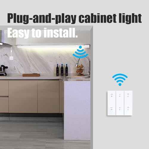Under Cabinet Lights with Plug. 3000K-6500K Dimming and Color. with Wireless Control Panel and Remote Control.15W 1500LM for Garage, Kitchen, Bathroom, Closet, Office (16 inch-2pcs)