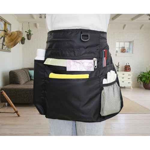 Waterproof Cleaning Apron with 8 Pockets,Housekeeping Uniform Supplies,Durable Caddy Costume Work Apron