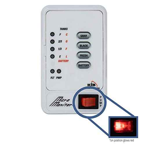 RecPro Tank Sensor Monitor Panel M21 | KIB Replacement | Panel Only | Level Sensor | Fresh Water or Holding Tank Level Sensor (White)