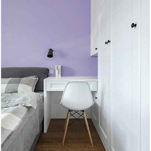 118"x17.7" Purple Wallpaper Solid Color Peel and Stick Wallpaper Purple Contact Paper Solid Color Self-Adhesive Removable Wall Paper for Wall Furniture Cabinet Covering Vinyl Rolls