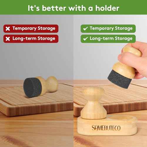 Cutting Board Oil Wax Applicator for Food Grade Mineral Oil Board Natural Bamboo Applicator 2 Packs & 1 x Bamboo Holder Set for Wooden Cutting Boards£¬Spatula£¬Spoons and Kitchen Utensils