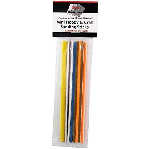 0101 Mini Hobby & Craft Sanding Sticks (15-Pack)