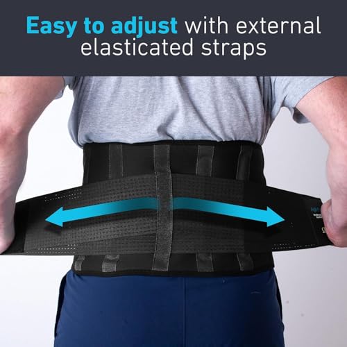 Back Brace for Lower Back Pain Women - Back Support for Men, Back Support Belt for Women, Back Brace for Men Lower Back Pain Relief, Back Brace for Work, Medical-Grade Lumbar Support Brace, Black, XXL