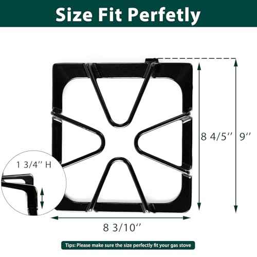 W10447925 Stove Grates Replacement Parts for Whirlpool Surface Burner Grates 8.3¡®¡¯ x 8.8'' Whirlpool Gas Stove Range Grates Kenmore Maytag Amana Inglis Kirkland Stove Top Cast Iron Oven Grates 4 Pcs