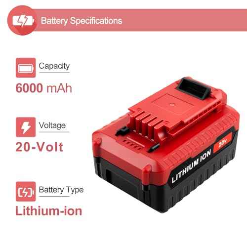2 Pack 6.0Ah 20V Lithium-ion Replacement Batteries Compatible with Porter Cable 20V Battery PCC681L PCC685L PCC680L PCC682L PCC600 PCC640