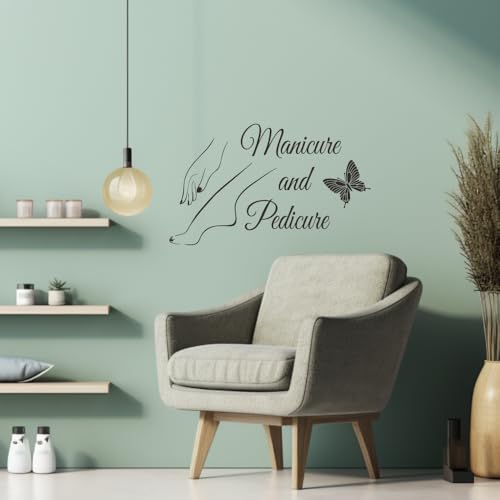 Foot Massage Wall Decal - Manicure and Pedicure Decor Stickers, Spa Treatment Wall Art, and Beauty Salon Decor for Wellness and Relaxation