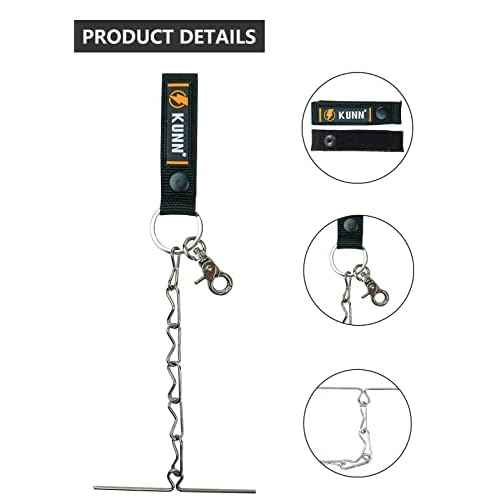 KUNN Electrical Tape Holder, Dual-Use Thong, Enhanced Fast Holder Chain for Tool Belt With Keyring, Snap Loop and Button