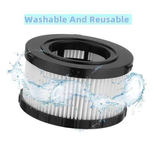 (3pk) DC5151H DCV517 HEPA Filter Replacement Compatible with DEWALT DC515 Wet Dry Vacuum, Includes 1 Cleaning Brushes, Washable and Reusable